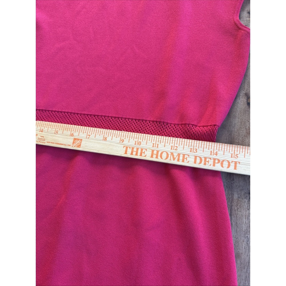 New York & Company Aline Maxi Dress Side Slit Dress Waist Cut Out Sz L Hot Pink - Picture 8 of 10